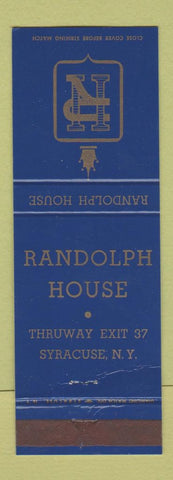 Matchbook Cover - Randolph House Syracuse NY WEAR