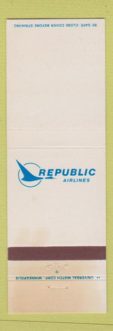 Matchbook Cover - Republic Airlines STAINED