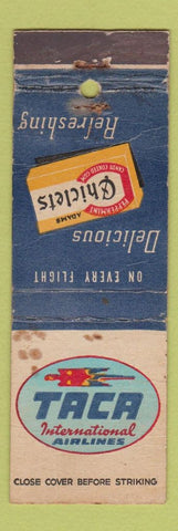 Matchbook Cover - TACA Airlines Chiclets POOR