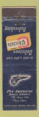 Matchbook Cover - Pan Am Airlines Chiclets Gum WEAR #1 NAVY BLUE