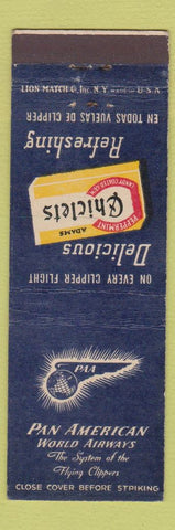 Matchbook Cover - Pan American Airlines Am Chiclets Gum
