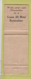 Matchbook Cover - Cessna Airplanes McCreery Aviation McAllen TX WORN