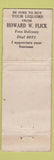 Matchbook Cover - Coors Beer Cheyenne WY Howard Flick Liquors WORN