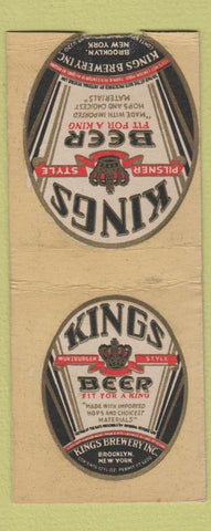 Matchbook Cover - Kings Beer Brooklyn NY BOBTAIL WEAR