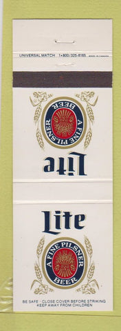 Matchbook Cover - Miller Lite Beer #2