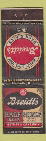 Matchbook Cover - Breidt's Beer Ale Elizabeth NJ WEAR