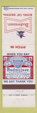 Matchbook Cover - Budweiser Beer King of Beers