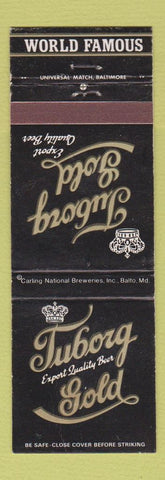 Matchbook Cover - Tuborg Beer Carling Baltimore MD CREASE