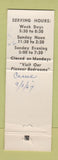 Matchbook Cover - Brookville Hotel KS WEAR