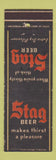 Matchbook Cover - Stag Beer