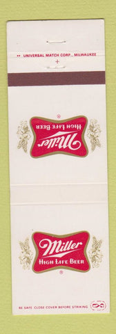 Matchbook Cover - Miller High Life Beer BACKSTRIKE WEAR