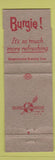 Matchbook Cover - Burgie Beer Burgermeister #1