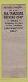 Matchbook Cover - Burgemeister Beer Golden State Beer San Francisco CA WEAR #2