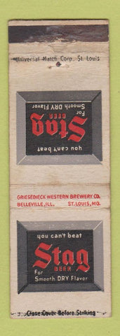 Matchbook Cover - Stag Beer Griesedieck Belleville IL St Louis MO WORN