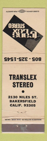 Matchbook Cover - Trans Lex Stero Bakersfield CA WEAR