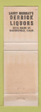 Matchbook Cover - Larry Murray's Derrick Liquors Bakersfield CA WEAR