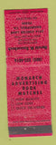Matchbook Cover - Harold Rossenbach Monarch Match Bakersfield CA
