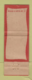 Matchbook Cover - Johnston Formation Casing Well Drilling Bakersfield Ventura CA