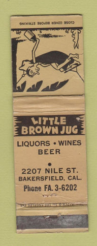 Matchbook Cover - Little Brown Jug Liquor Bakersfield CA WORN