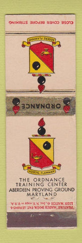 Matchbook Cover - Ordnance Training Aberdeen Proving Ground MD feature WEAR