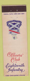 Matchbook Cover - Officers' Club Eighteenth Infantry