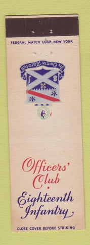 Matchbook Cover - Officers' Club Eighteenth Infantry