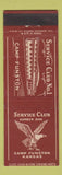 Matchbook Cover - Service Club #1 Camp Funston KS