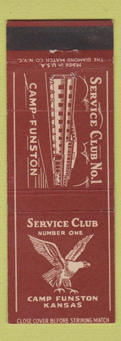 Matchbook Cover - Service Club #1 Camp Funston KS