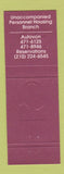 Matchbook Cover - Clock Tower Fort Sam Houston TX