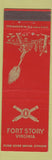 Matchbook Cover - Fort Story VA Military