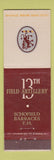 Matchbook Cover - 13th Field Artillery Schofield Barracks TH Hawaii