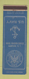 Matchbook Cover - US Navy Training Station Sampson NY