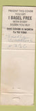 Matchbook Cover - Bagel Box Bakery Jackson Heights NY pinup POOR