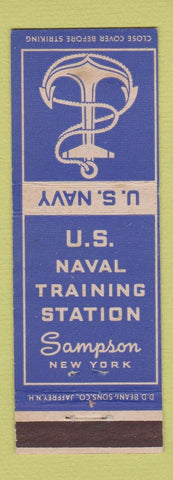 Matchbook Cover - US Naval Training Station Sampson NY