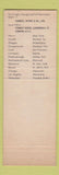 Matchbook Cover - Furness Lines Cruise London UK England SAMPLE