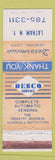 Matchbook Cover - Desarmean Vending Latham NY WEAR