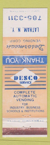 Matchbook Cover - Desarmean Vending Latham NY WEAR