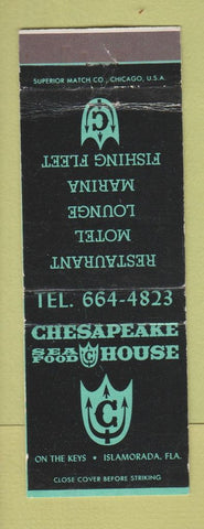 Matchbook Cover - Chesapeake Seafood House Islamorada FL WEAR