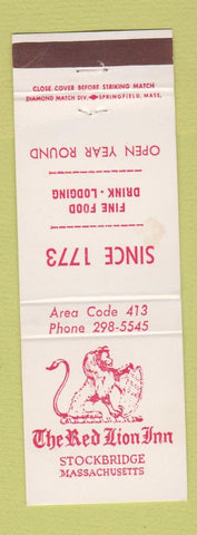 Matchbook Cover - The Red Lion Inn Stockbridge MA STAINED