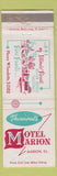 Matchbook Cover - Motel Marion IL WEAR