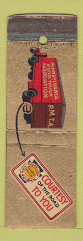 Matchbook Cover - Pennsylvania Motor Truck Association Lion Canada 1929 WORN