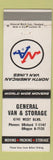 Matchbook Cover - North American Van Lines #2 WHITE