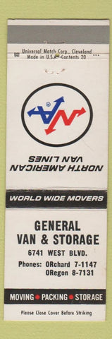 Matchbook Cover - North American Van Lines #2 WHITE