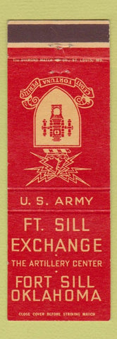 Matchbook Cover - Fort Sill Exchange OK