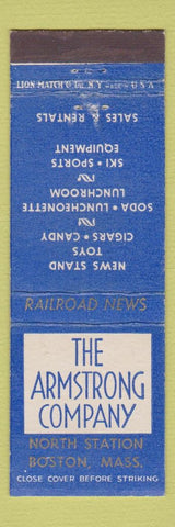 Matchbook Cover - Armstron Company Boston MA Railroad News