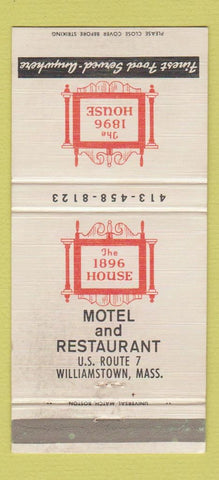 Matchbook Cover - 1896 House Motel Restaurant Williamstown MA WEAR 30 Strike