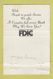 Matchbook Cover - Peoples National Bank Warrenton Marshall VA 40 Strike