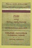 Matchbook Cover - Young Nichols Funeral Home Tipton IN 40 Strike