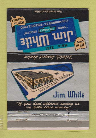 Matchbook Cover - Jim White Chevrolet Toledo OH 40 Strike