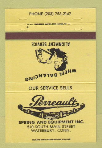 Matchbook Cover - Perreault Spring and Equipment Waterbury CT 40 Strike
